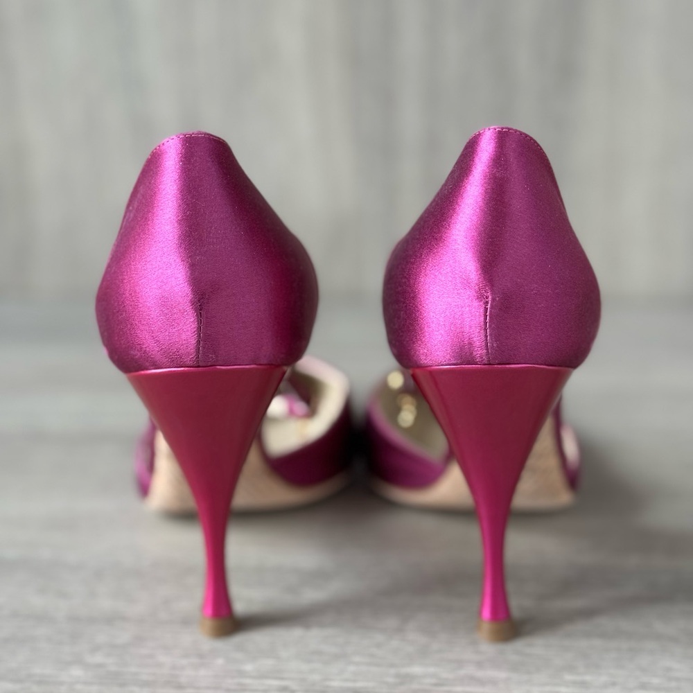 *Luxury Designer* Purple Satin Women's Heels - Picture 3 of 5